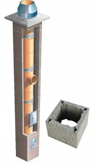 Keramický systémový komín Brata Standard S fi 200 9 m krb 36x36 cm