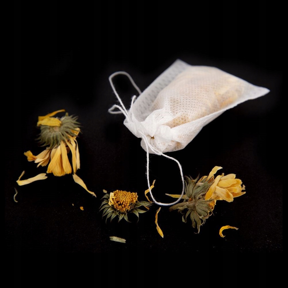 100x Torebki Tekstylne do Zaparzania Parzenia Herbaty Ziół Sitko Zaparzacz Marka Artemis