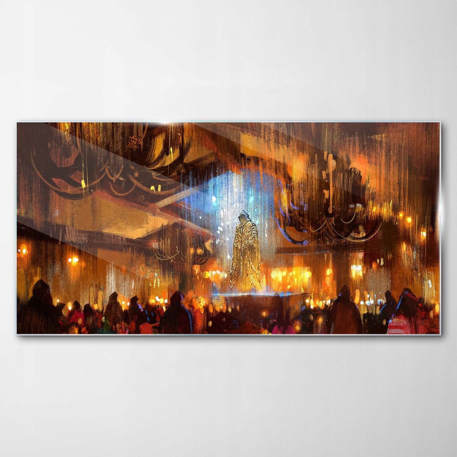

Obraz Szklany Dekor Tłum Ludzi Modlitwa 120x60
