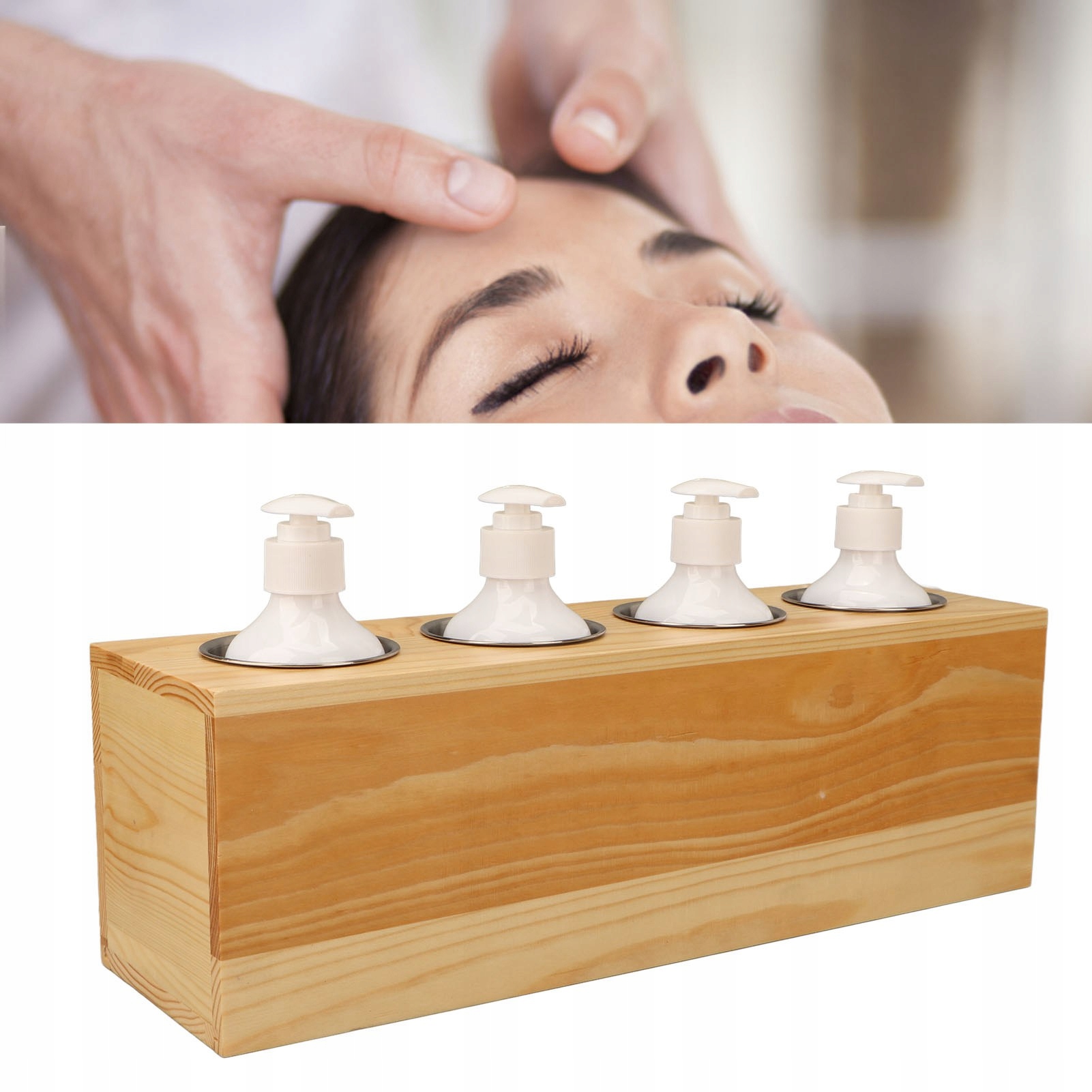 PODGRZEWACZ OLEJU DO MASAŻU Z 4 POJEDYNCZĄ BUTEL Marka inna marka