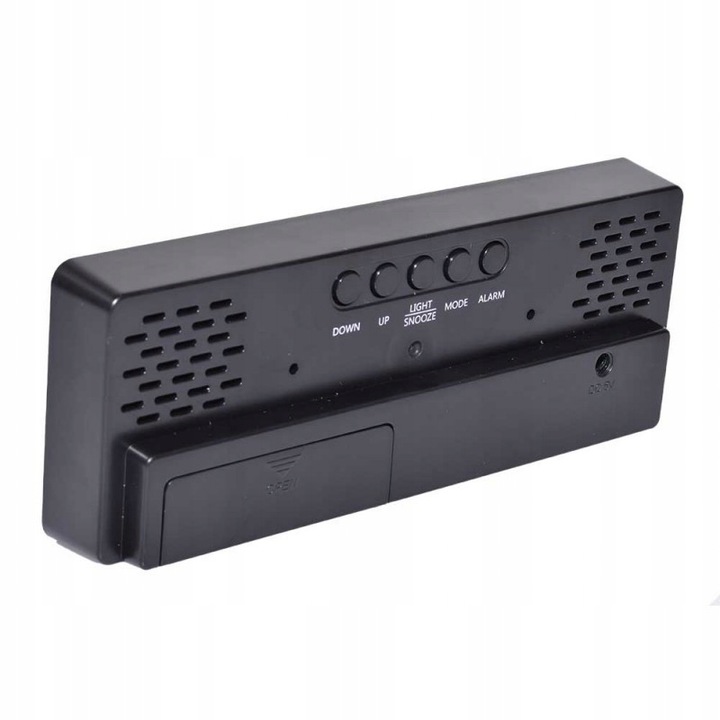 BUDZIK ZEGAR ELEKTRONICZNY STOJĄCY ELEKTRYCZNY LED USB TERMOMETR DUZE CYFRY Tarcza cyfrowa