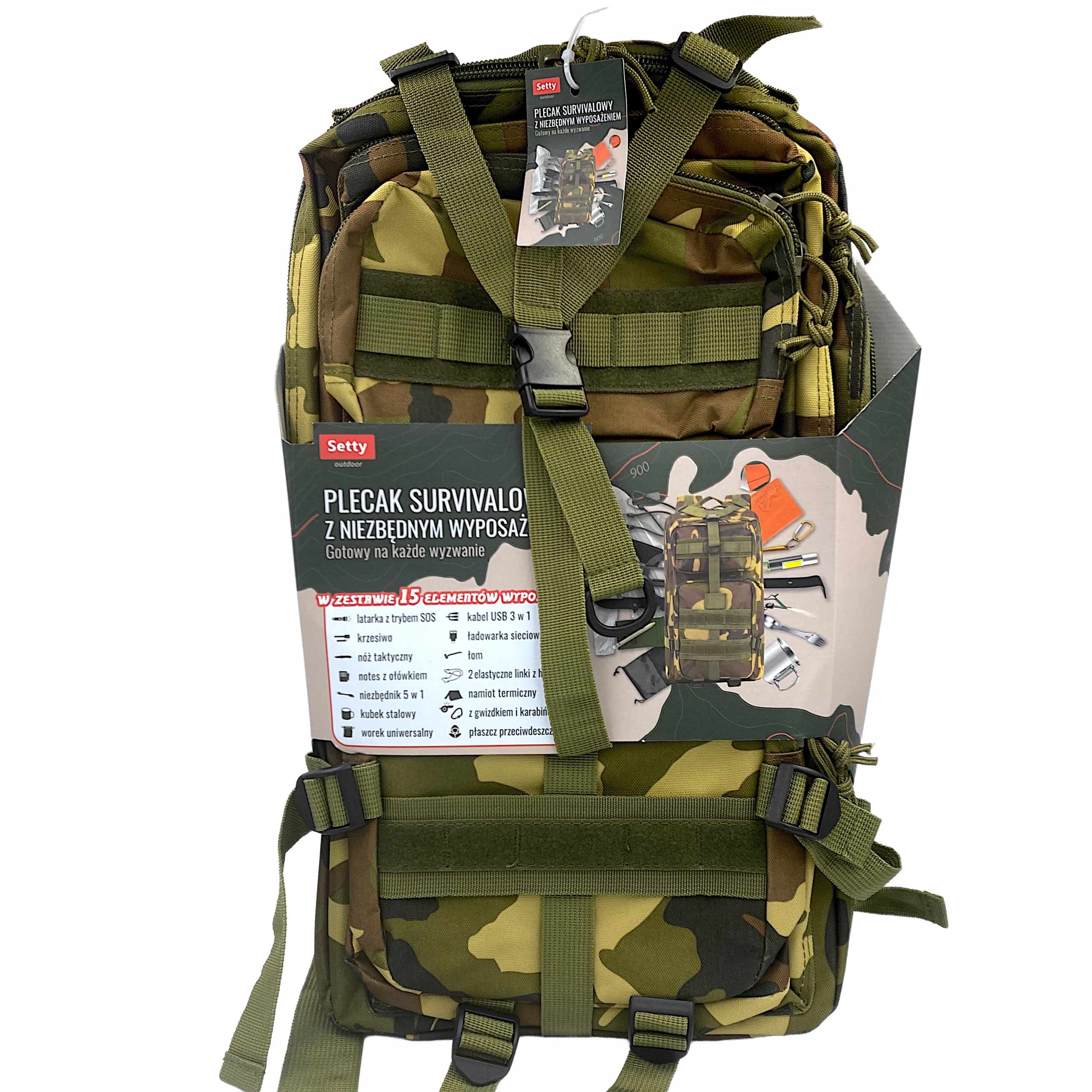 Batoh Setty Batoh na přežití 41-60 l černý PKS5