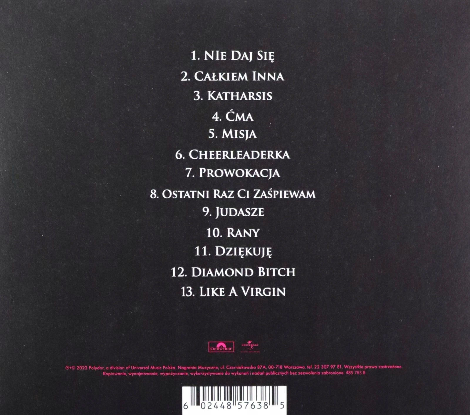 DODA: DIAMOND B*TCH (CD) Gatunek pop