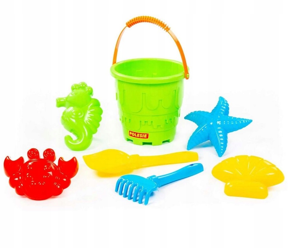 ZABAWKI DO PIASKU Z FOREMKAMI ZESTAW DO PIASKOWNICY NAD MORZE POLESIE
