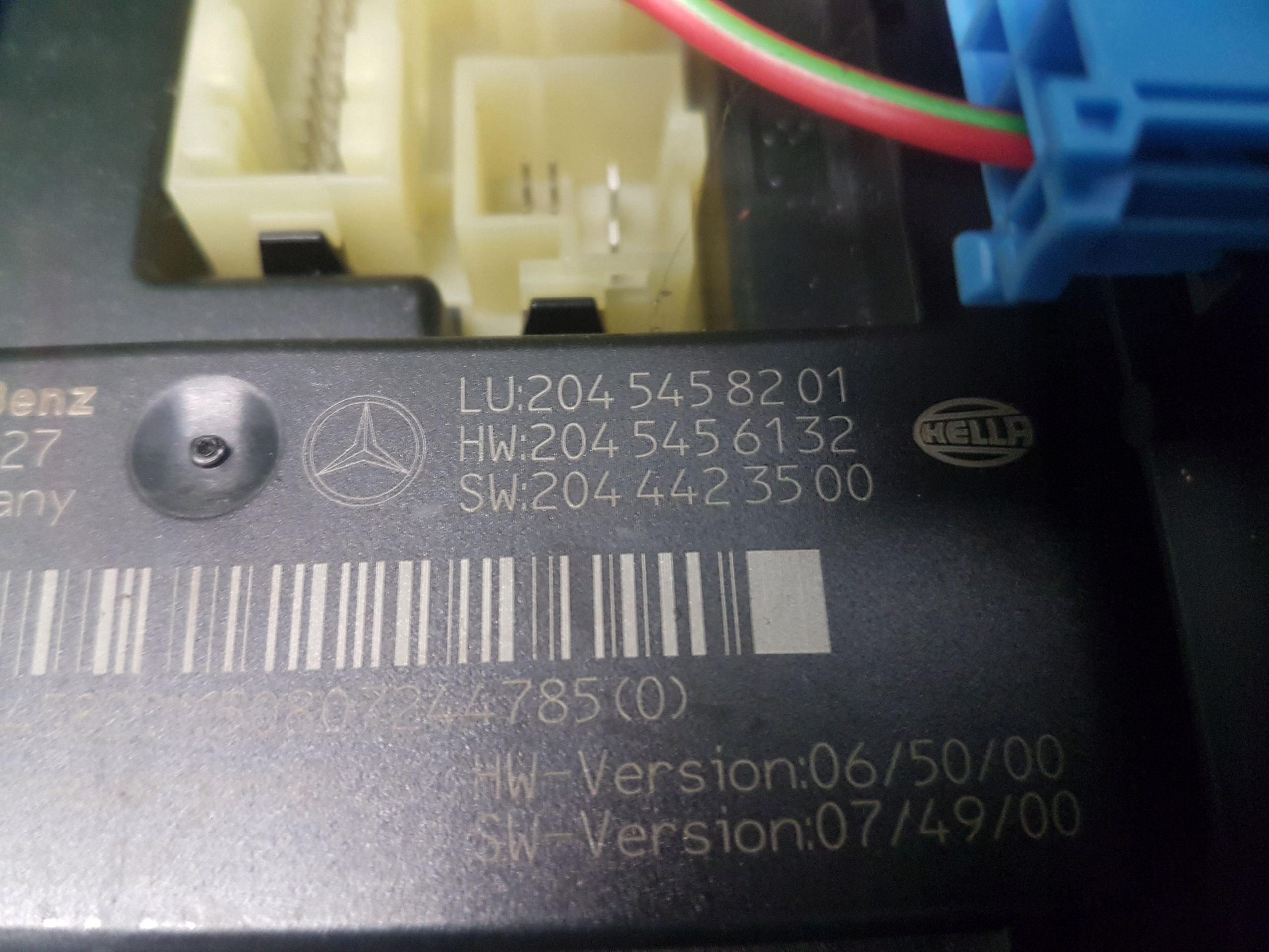 module control unit SAM MERCEDES W204 2045458201 sedan 1.8 B