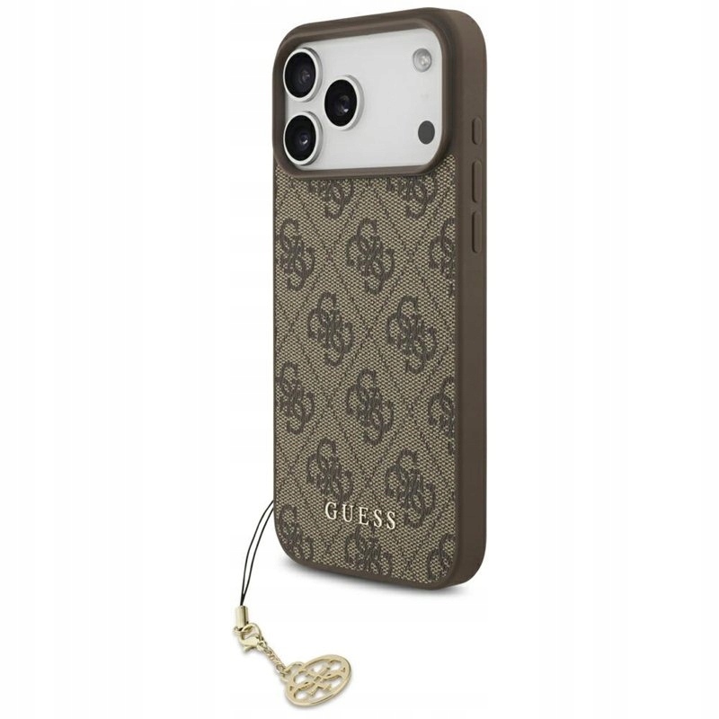 Guess 4G Charms Collection MagSafe Etui iPhone 17 Pro Max (brązowy)