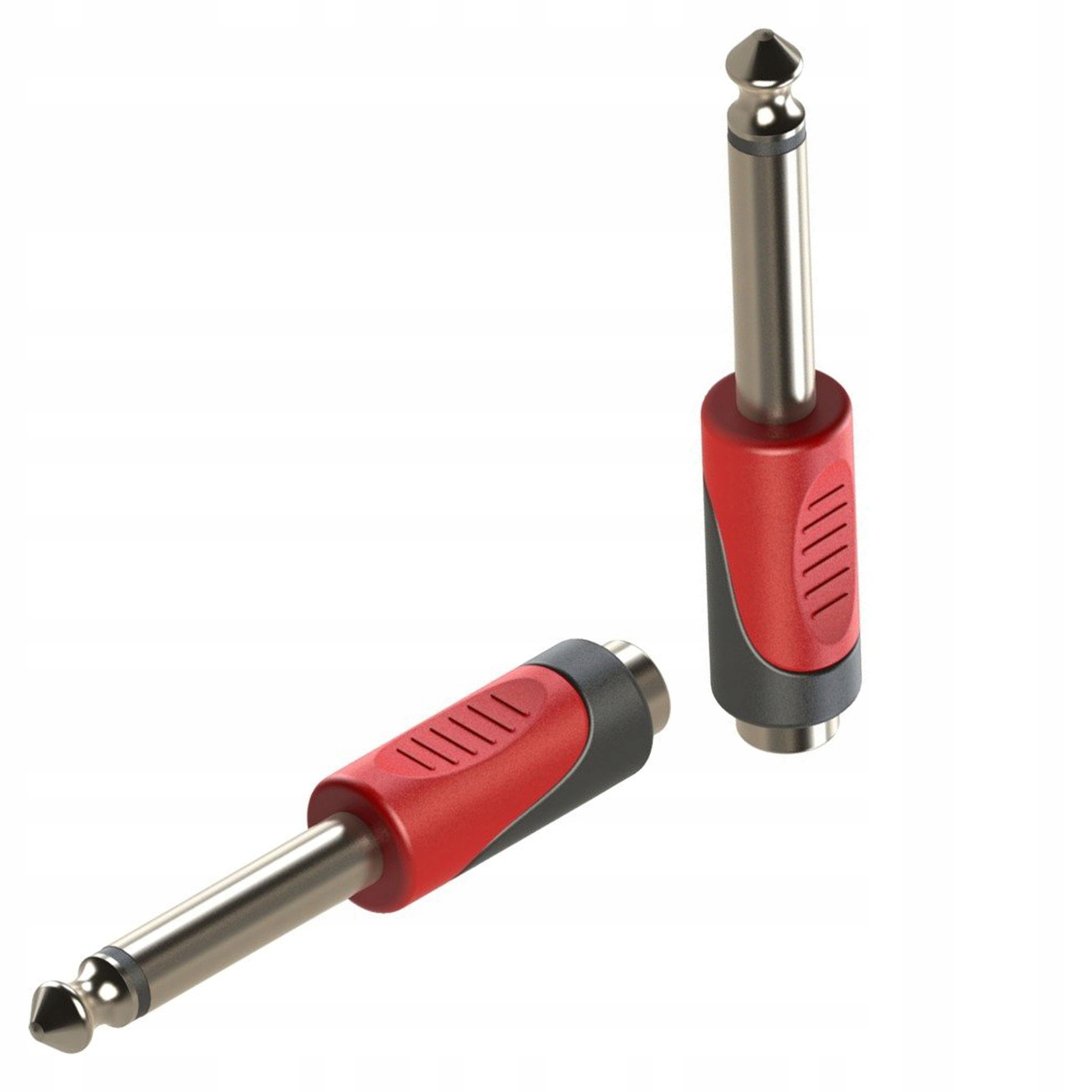 PRZEJŚCIÓWKA ADAPTER REDUKCJA WTYK JACK 6.3 mm MONO - GNIAZDO RCA