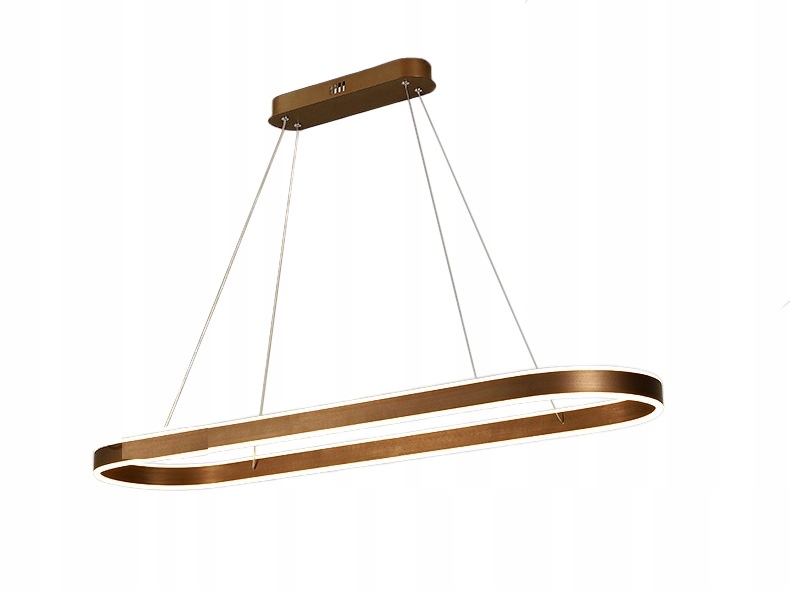 Lampa Wisząca Nad Stół Ringi Brązowa 120CM 67W X