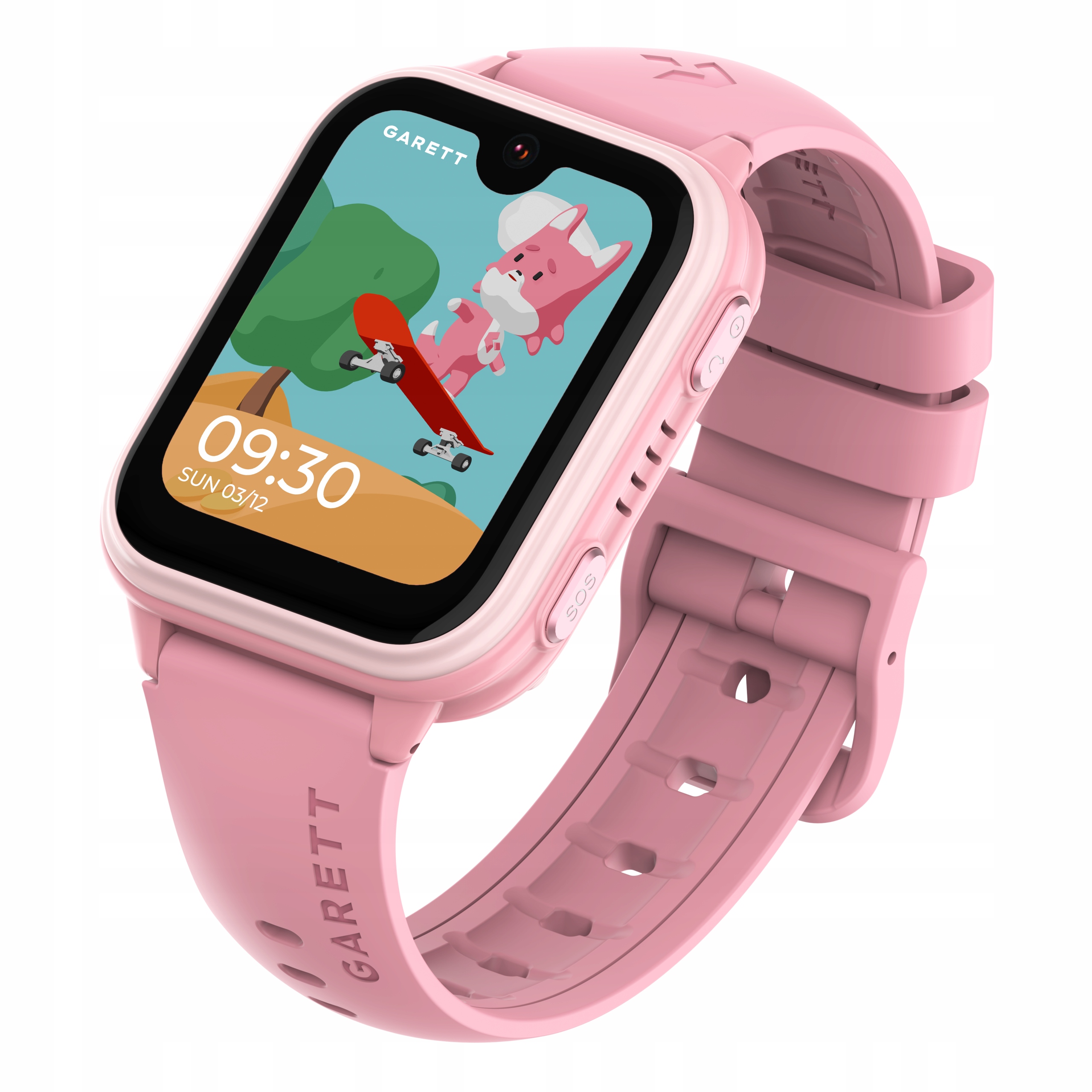 Smartwatch Garett Kids Vibe Ai 4G Różowy Gps Wodoodporny Amoled Rozmowy Ai