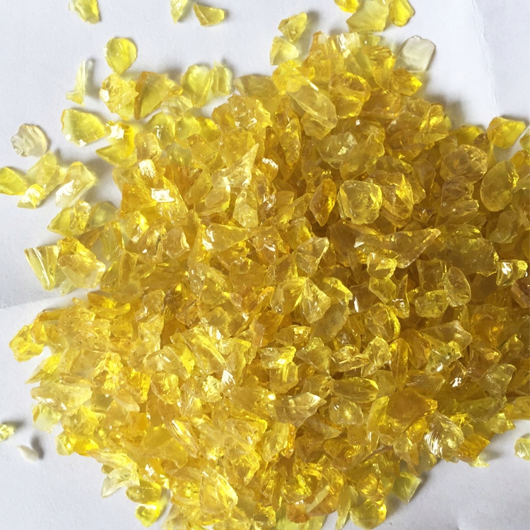 SZKŁO DEKORACYJNE ŻÓŁTE grys szklany ogród 10kg 2-3cm Waga 10 kg