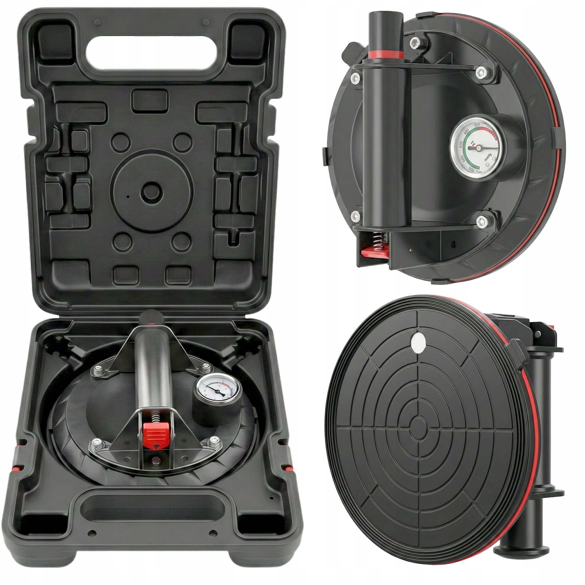 Přísavka Na Glazuru A Sklo S Pumpičkou A Manometrem 200 Kg