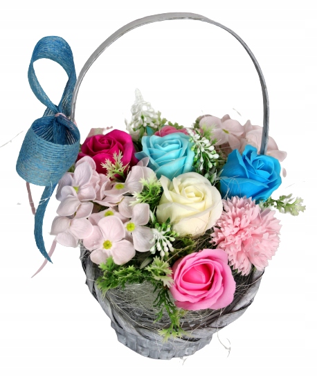 

Bukiet Kwiaty Mydlane Róże Mydło Koszyk