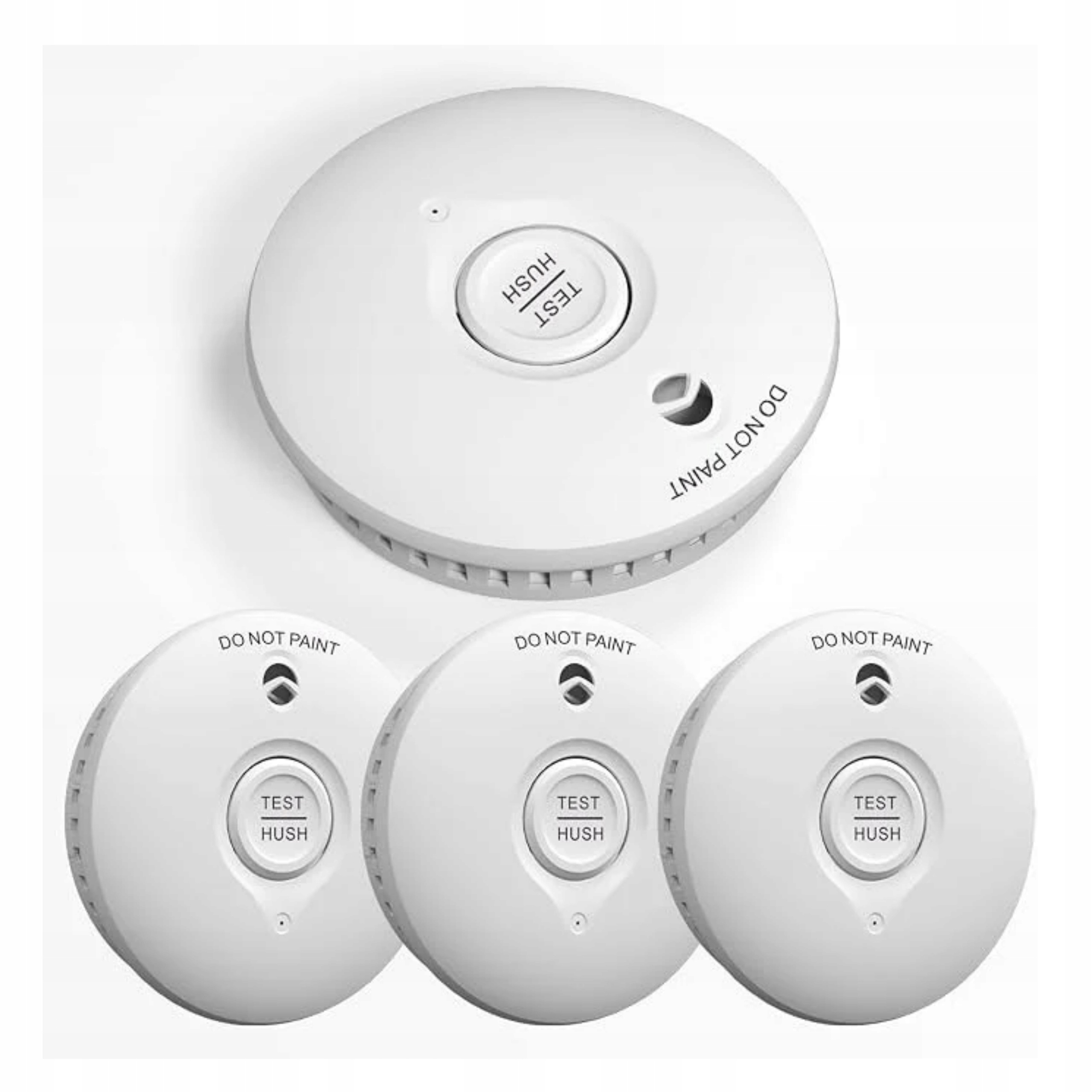 Detektor kouře 10 let baterie Alarm 85 dB Din sada 4 kusů pro domácnost