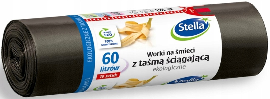 

Stella Worki Śmieci 10szt. z Taśmą 60L Mocne