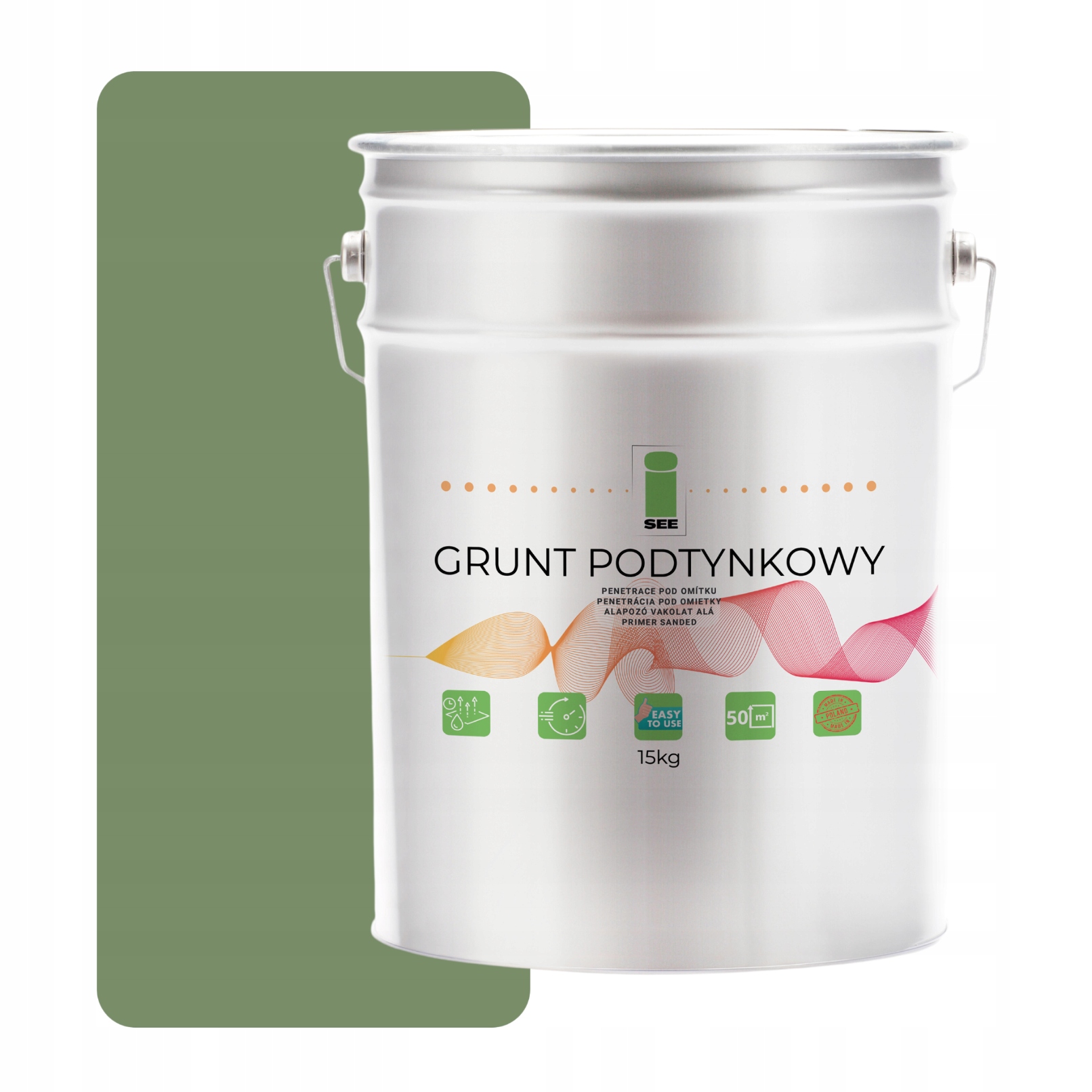 Podklad Pod Fasádní Silikonovou Omítku Olivově Zelený 15 Kg