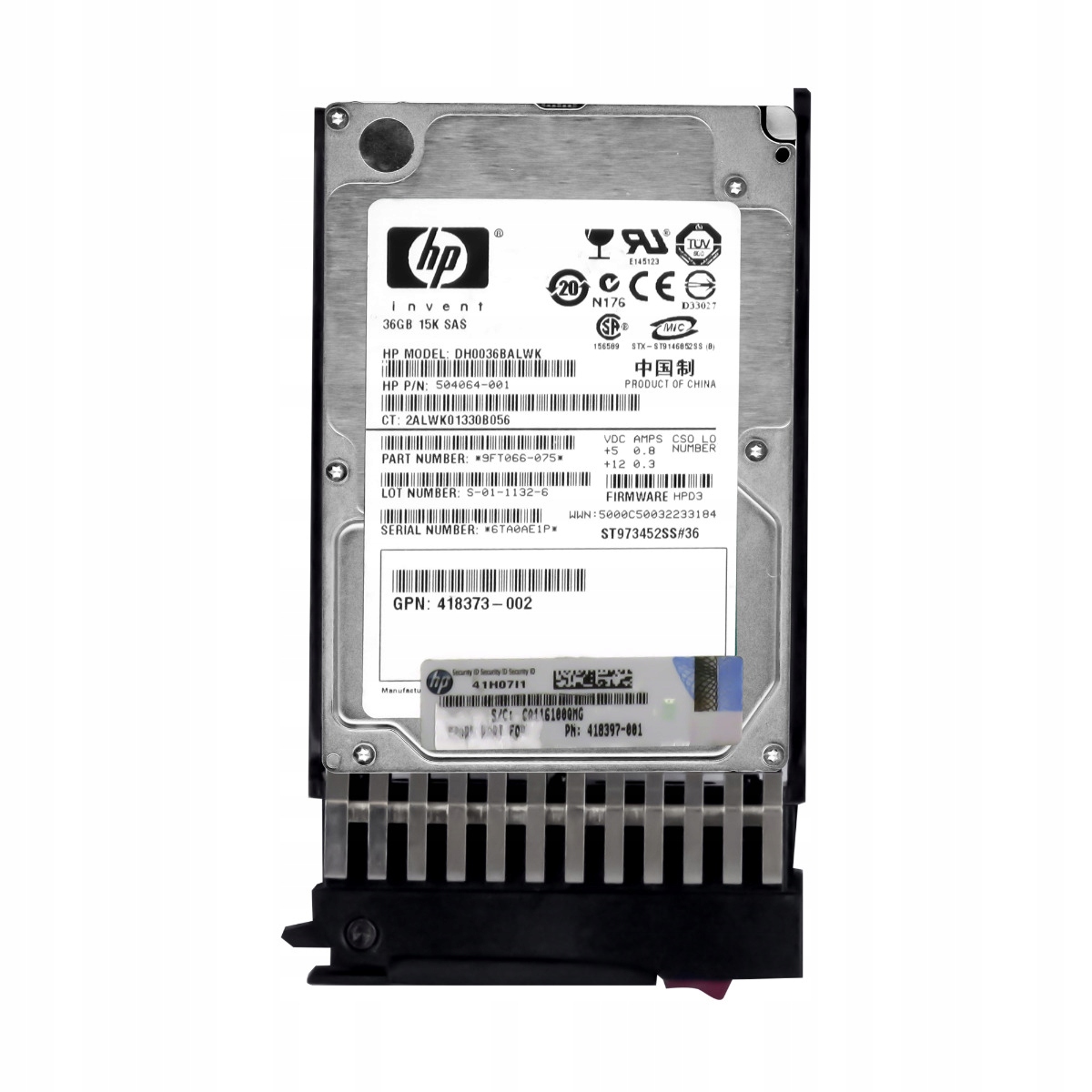 Hp 504064-001 36GB 15K 16MB Sas 2.5" DH0036BALWK
