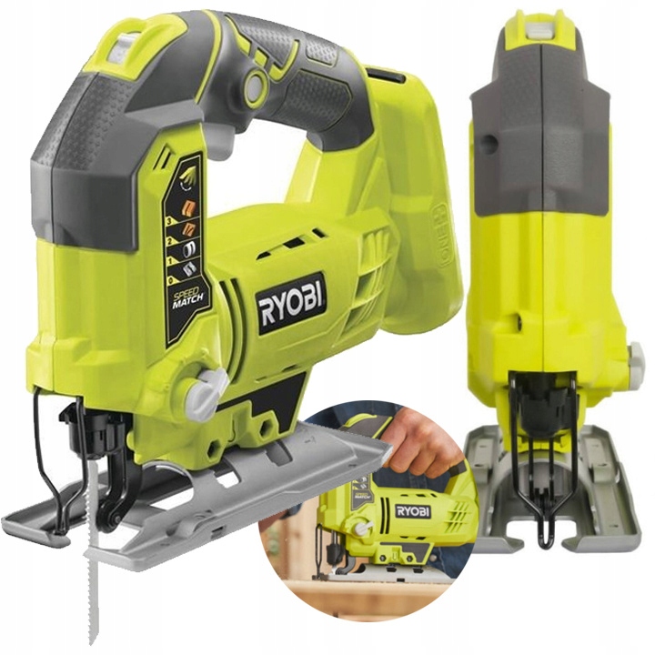 Akumulátorová Přímočará Pila S Výkonnou Variabilní Regulací Osvětlení Ryobi R18JS-0