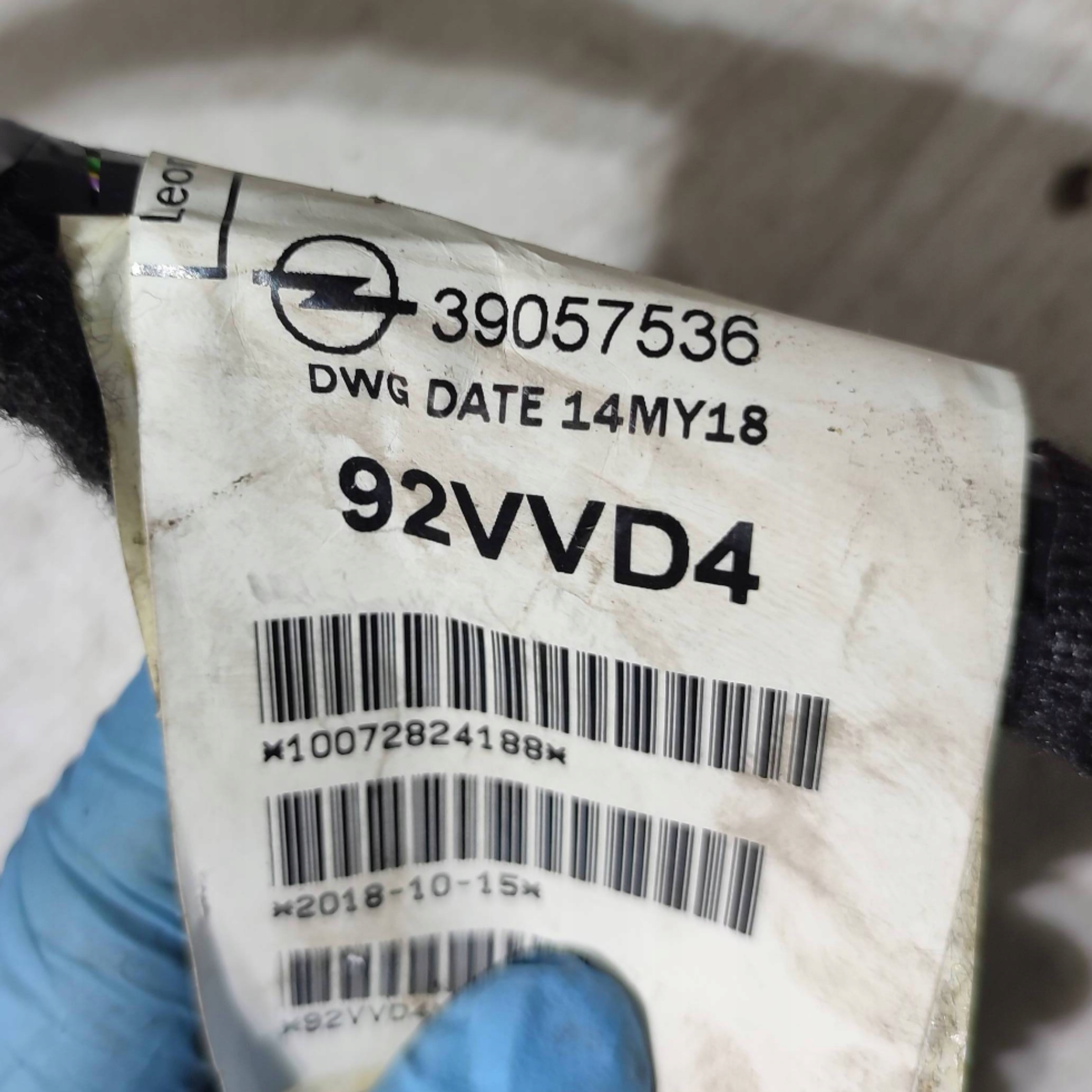 Opel Corsa E 2018 Okablowanie du tableau de bord rozdzielczej