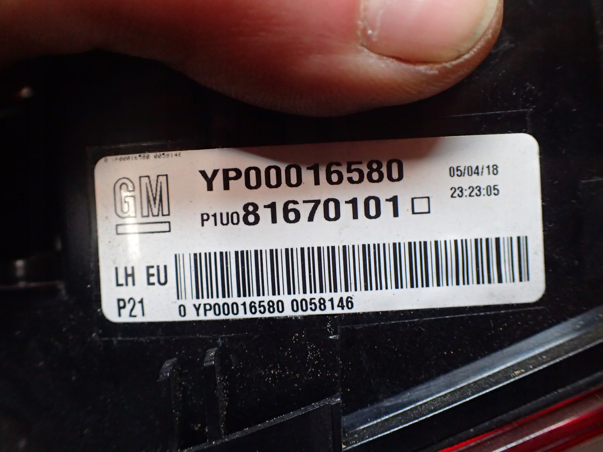 LIGHT REAR PART LEFT OPEL GRANDLAND X LED 81670101