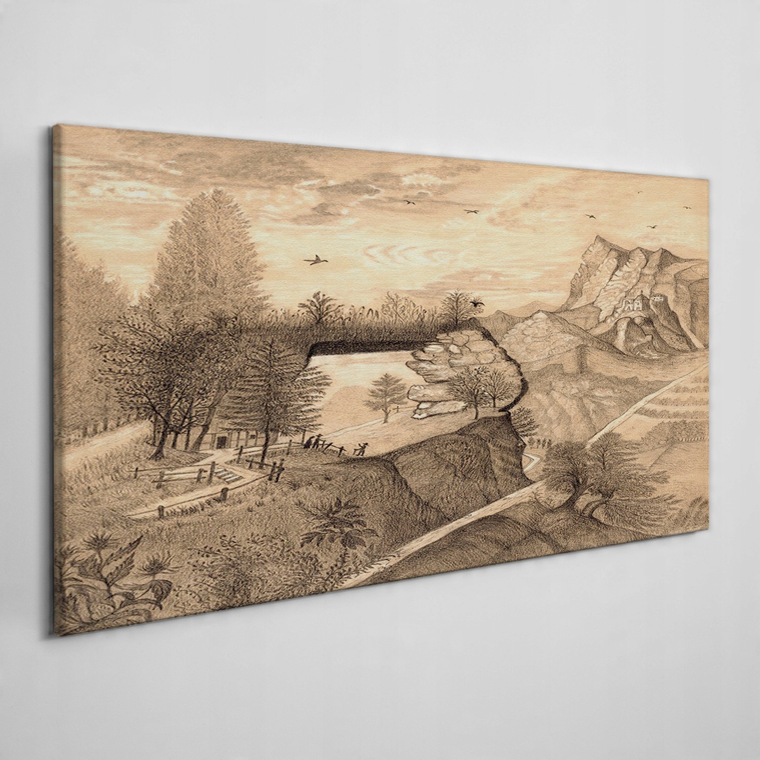 

Obraz na ramie płótno Las drzewa rysunek 140x70 cm