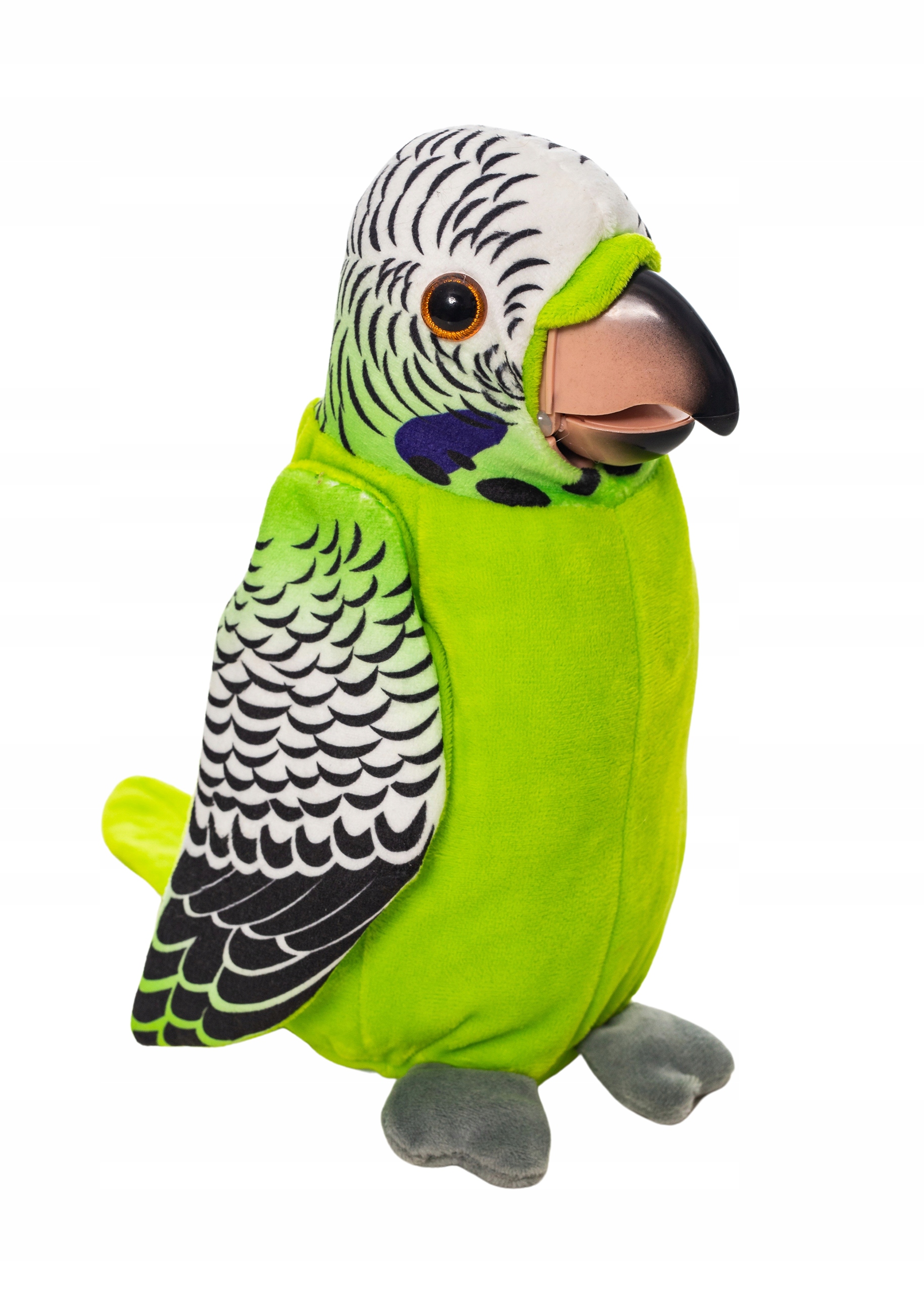 Interaktywna papuga gadająca pluszowa zielona ruchoma