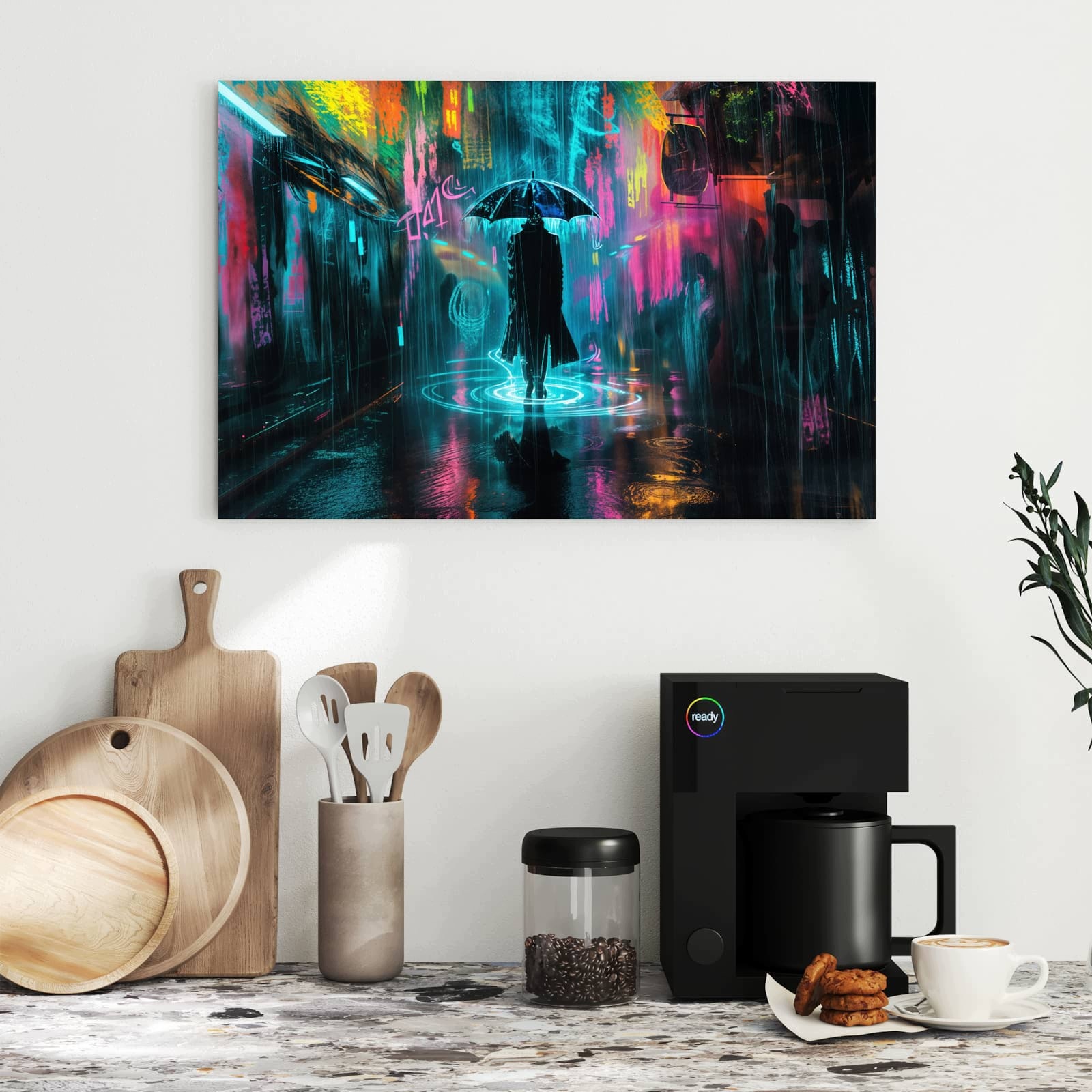 Magnetická tabule Déšť Noc 60 × 40 cm