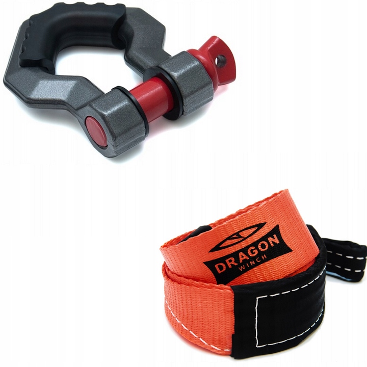 Dragon Winch x1 Sklo 5/8 3 T 11 cm x1 Pas 20M 5T pre navijak Štvorkolka Atv