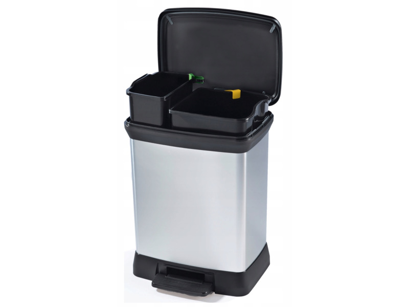 Kosz na śmieci Curver Deco Duo 203291 28L Srebrny