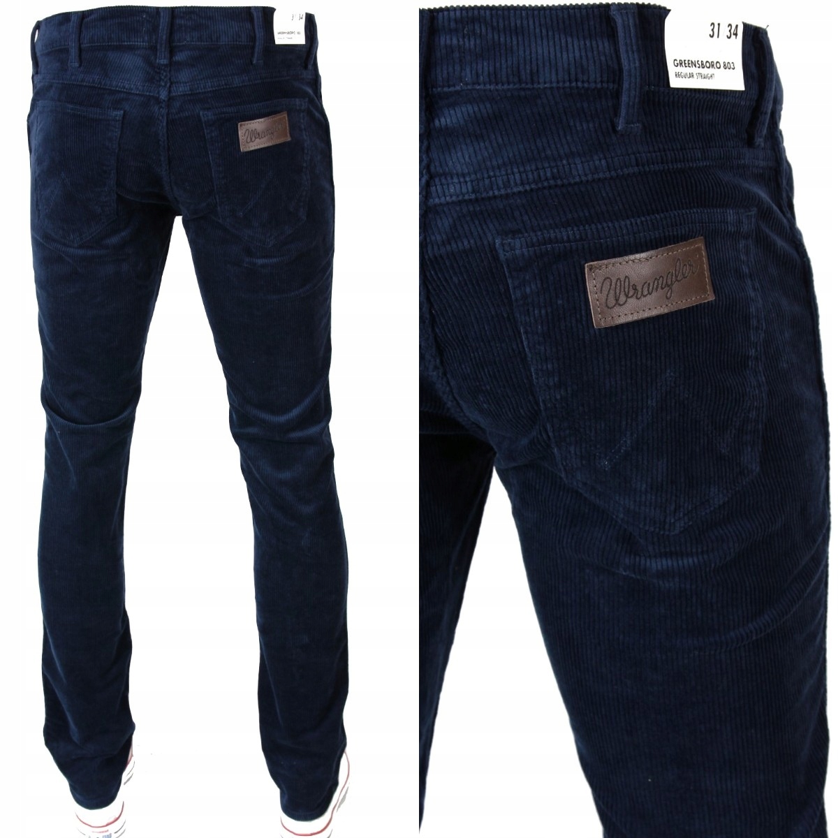 

Wrangler Greensboro Jeans Proste Sztruks W30 L32