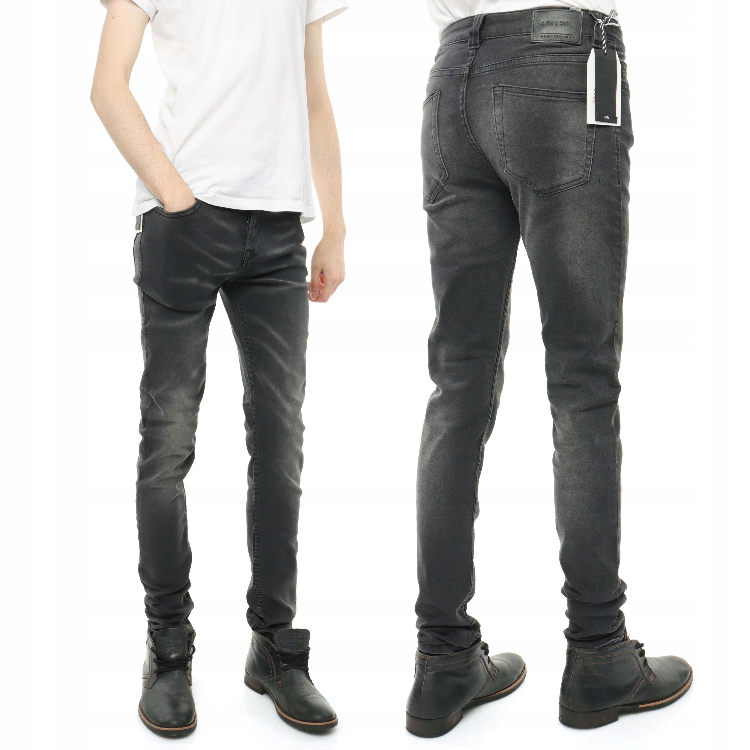 ONLY & SONS SLIM spodnie męskie jeansy W28 L34