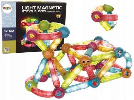 

Świecące Klocki Magnetyczne Edukacyjne Zestaw