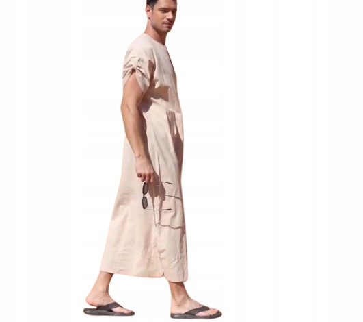 Dlouhá Pánská Noční Košile S Krátkým Rukávem, Kapsa Bavlna, Dlouhá Tunika XXL