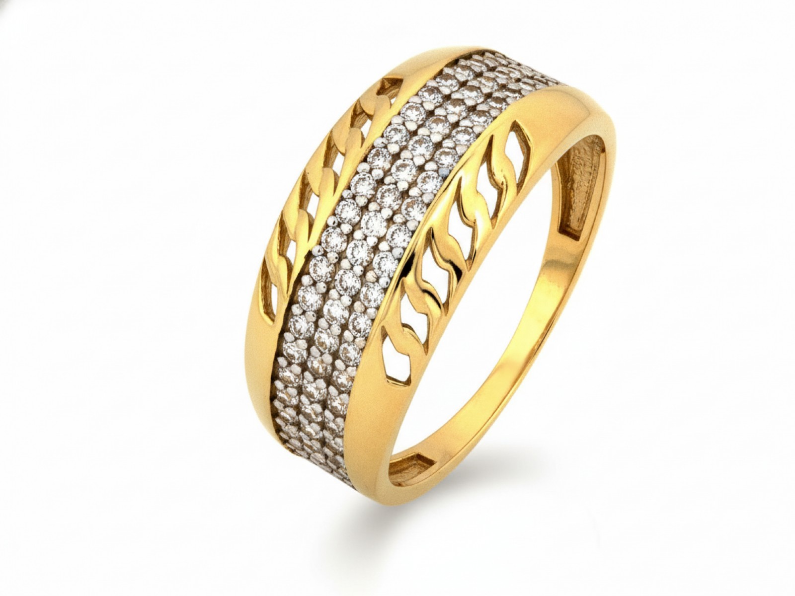 Prstýnek pro ženu ze zlata 585, moderní a elegantní