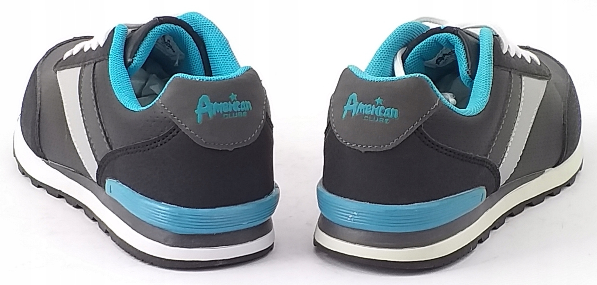 AMERICAN CLUB A1 SPORTOWE BUTY DZIECIĘCE SZNUROWANE PEŁNE CZARNE BLUE 36 Rozmiar 36