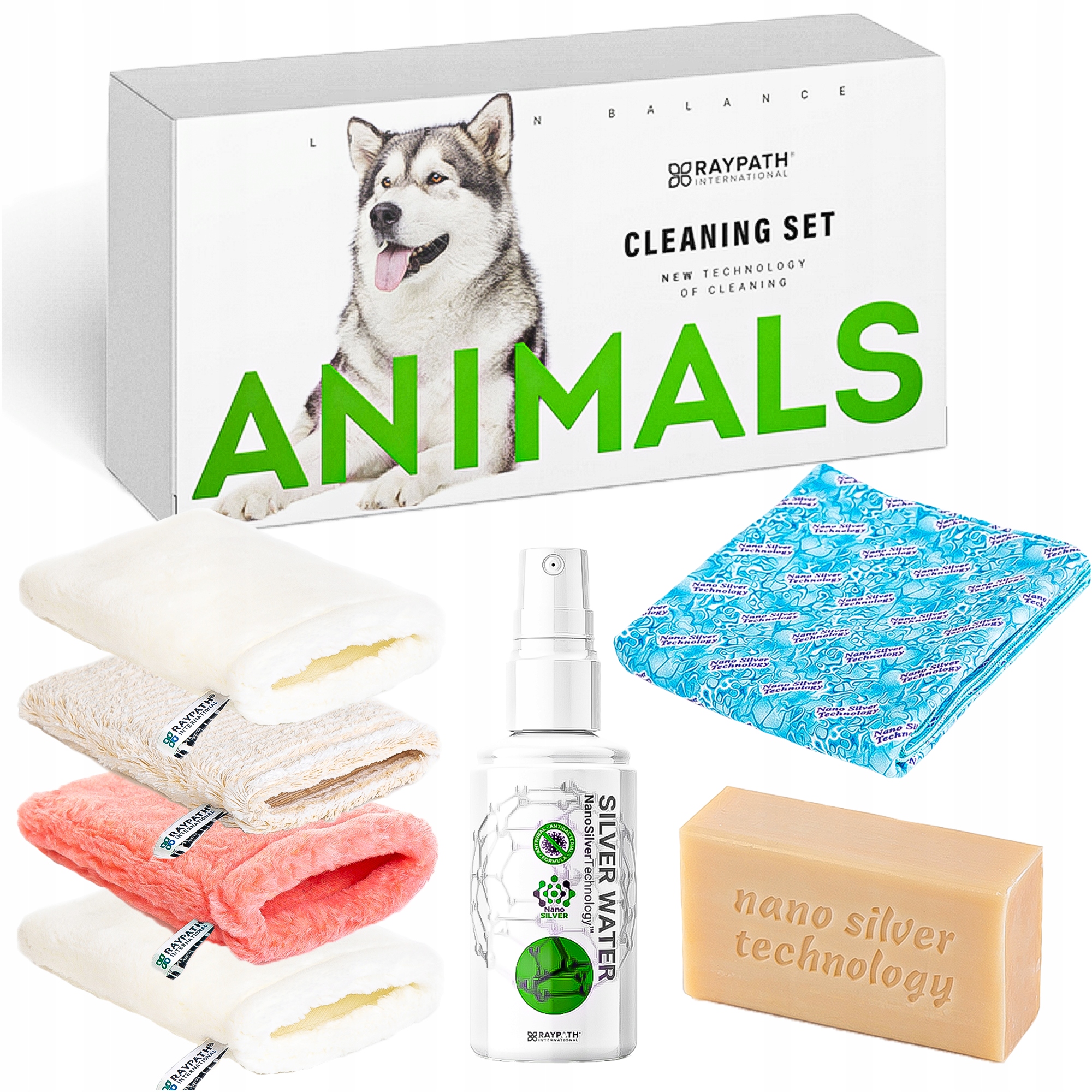 Levně Čisticí sada pro péči o zvířata Animals Raypath