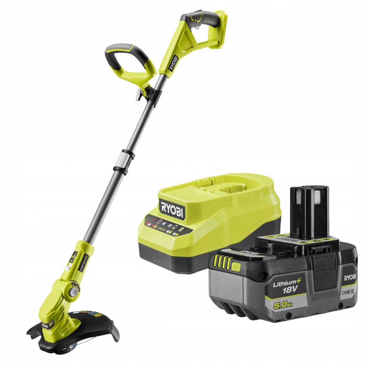 Ryobi Akumulátorový Vyžínač 30 cm Kosa Vyžínač Na Trávu Nabíjanie 5Ah