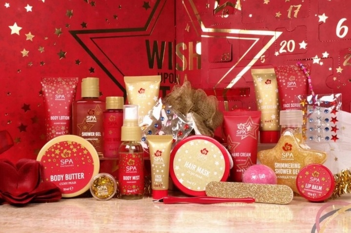 KALENDARZ ADWENTOWY Z KOSMETYKAMI 24 LUKSUSOWE KOSMETYKI SPA Marka bez marki