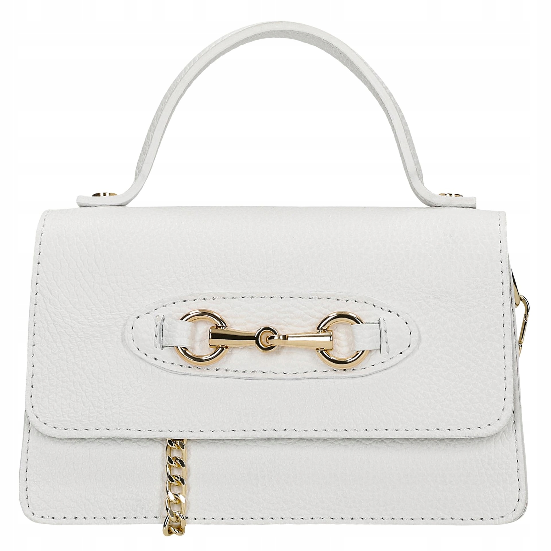 Malá dámská společenská kabelka v bílé barvě