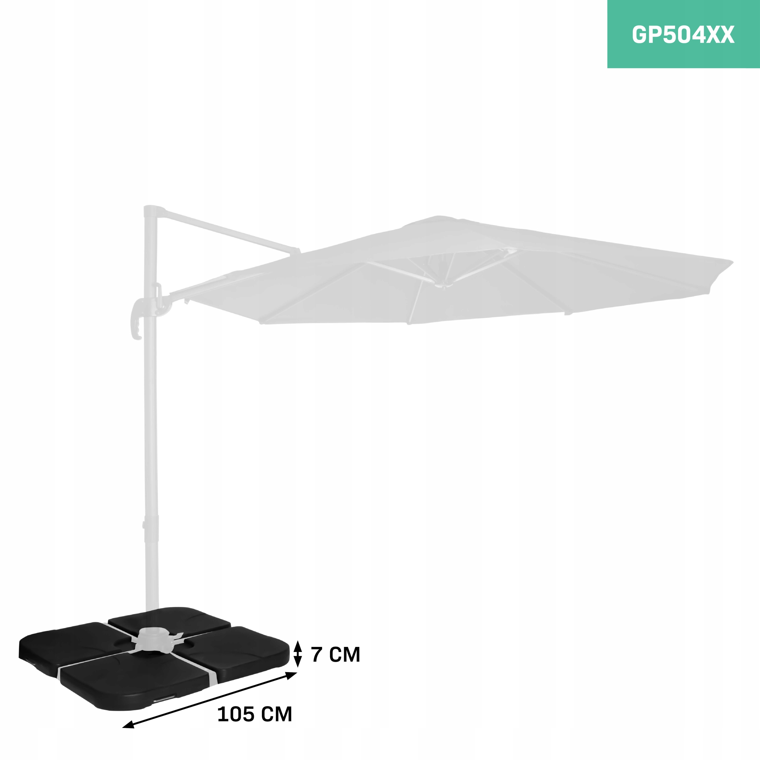 VONROC TALERZE PARASOLOWE BARDOLINO|50X50| 4SZT. EAN (GTIN) 8717479091904
