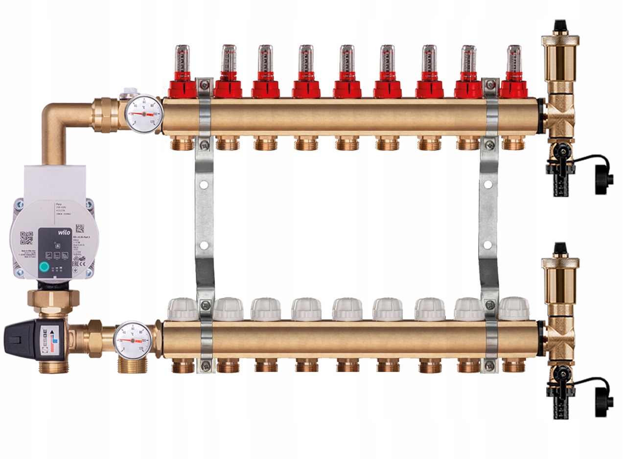Rozdělovač 9 S Čerpací Skupinou Wilo Pro Podlahovou Krytinu