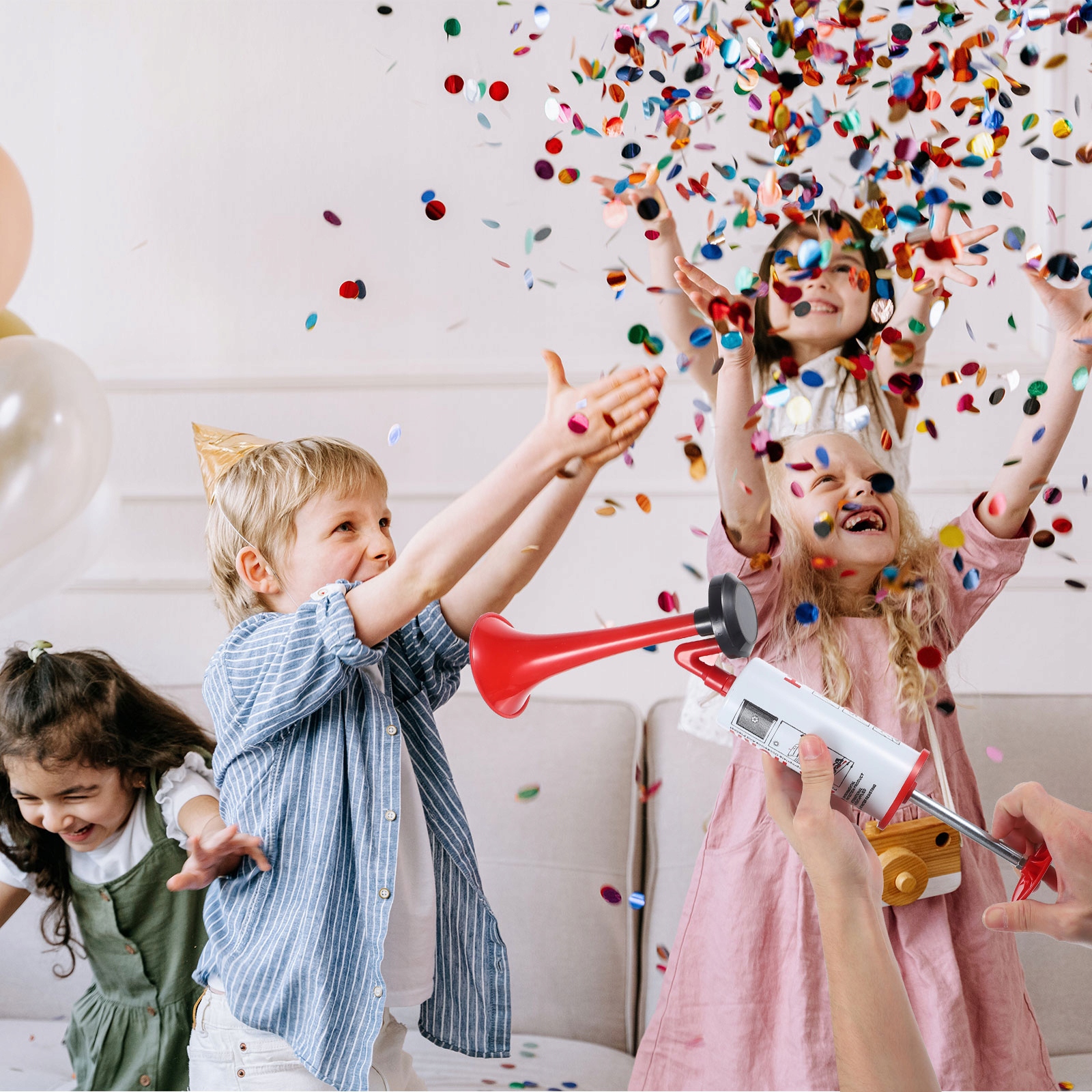 Handheld Cheer Air Horn Fans Horn Trąbka Ręka Rodzaj piórnik