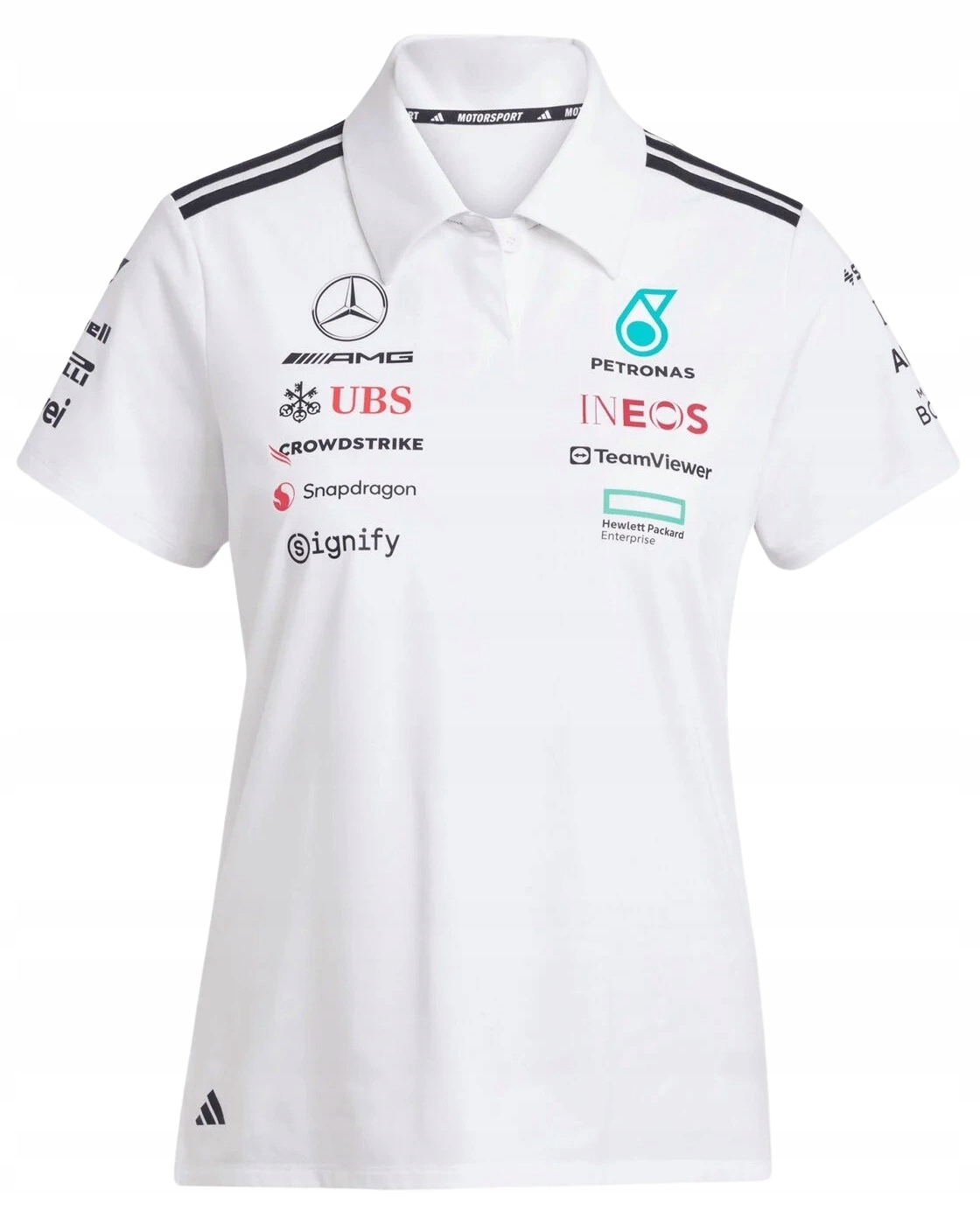 Polokošile Mercedes Amg Petronas F1 adidas 2025 bílá vel. M