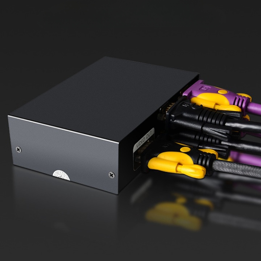 Switch obrazu VGA 4x1 rozdzielacz D-SUB 4 komputery 1 monitor przełącznik Kod producenta 2C1-01-201