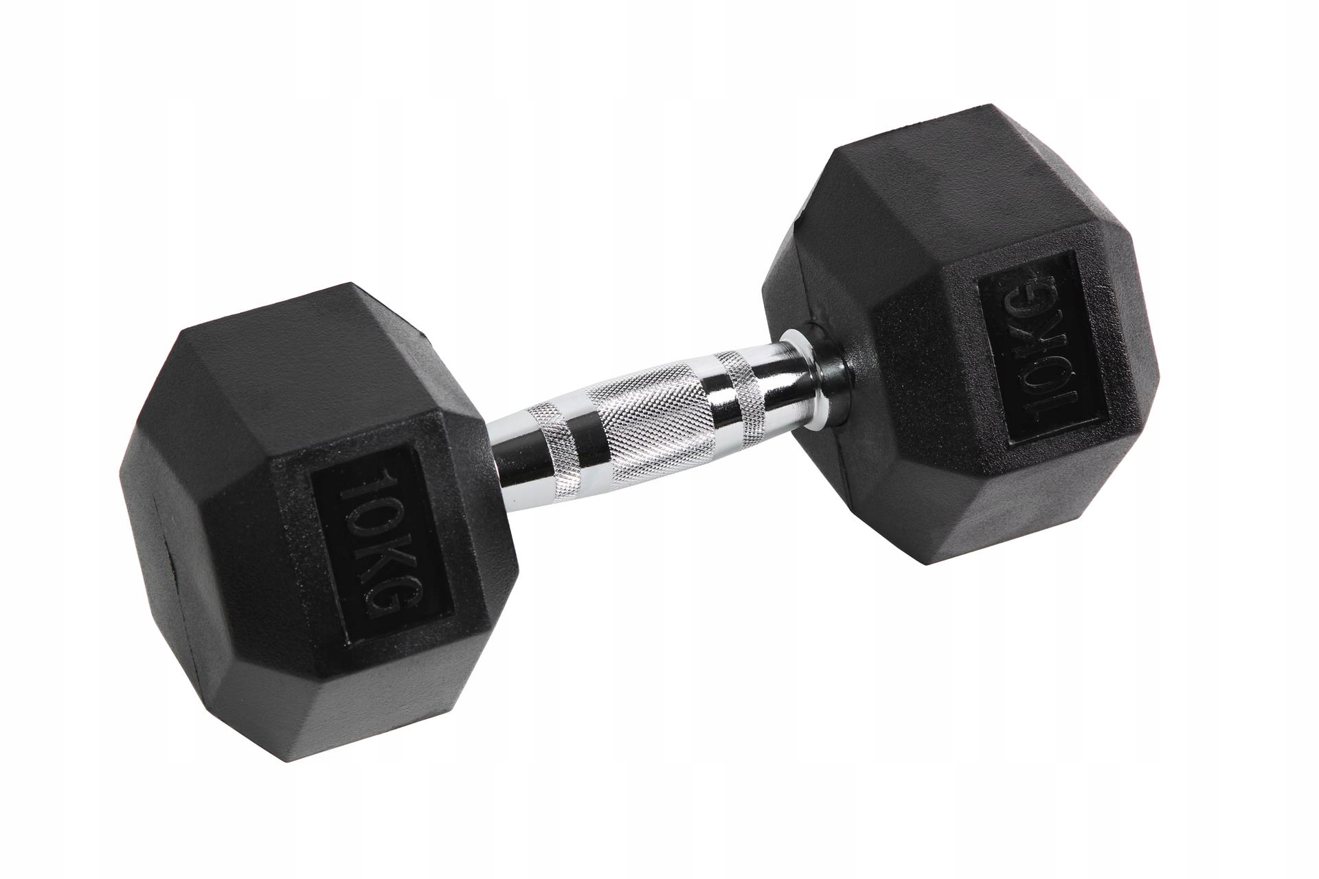

Hantel Hex 10kg gumowany z ryflowanym chwytem