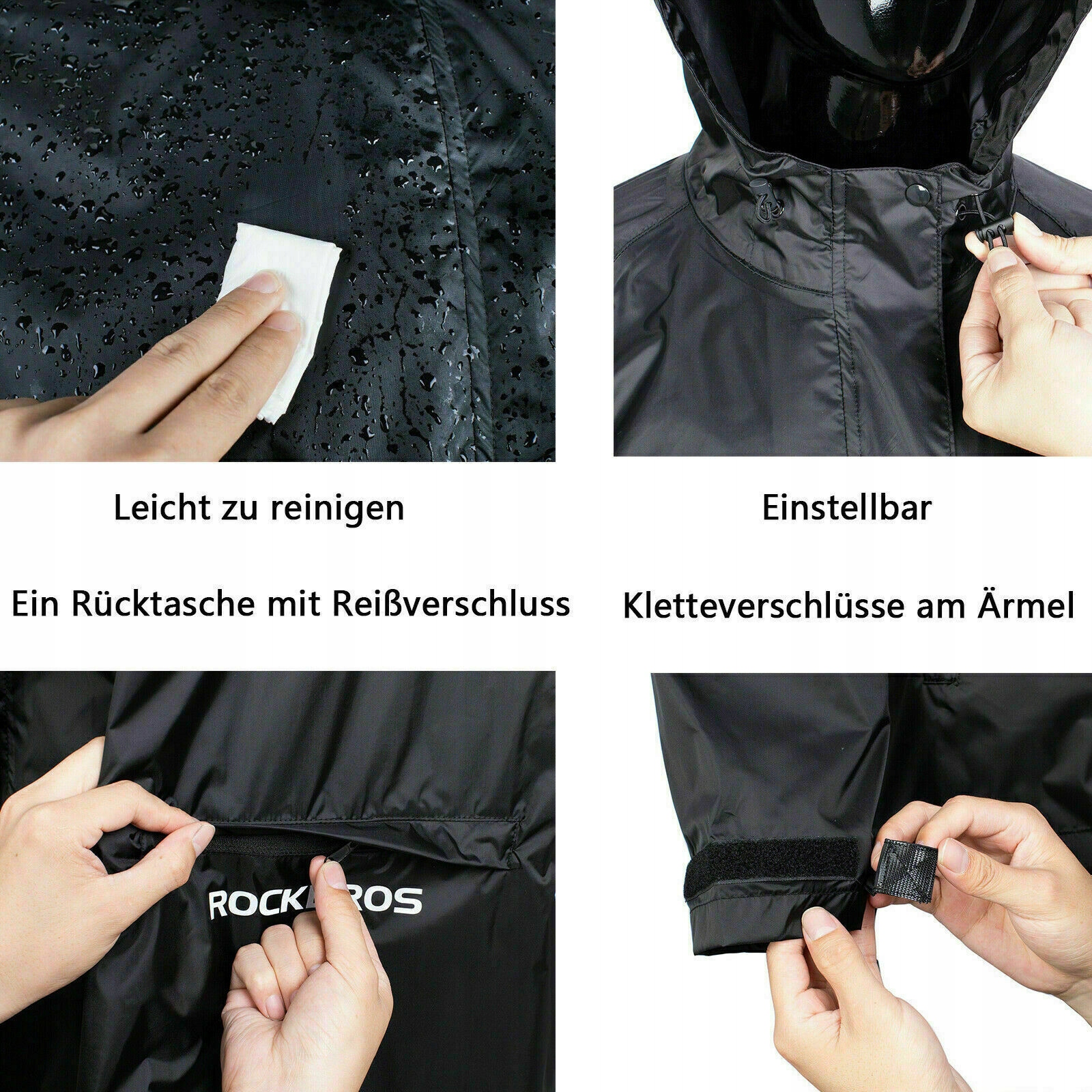 ROCKBROS Kurtka Przeciwdeszczowa Oddychająca 3XL Model Męska kurtka przeciwdeszczowa