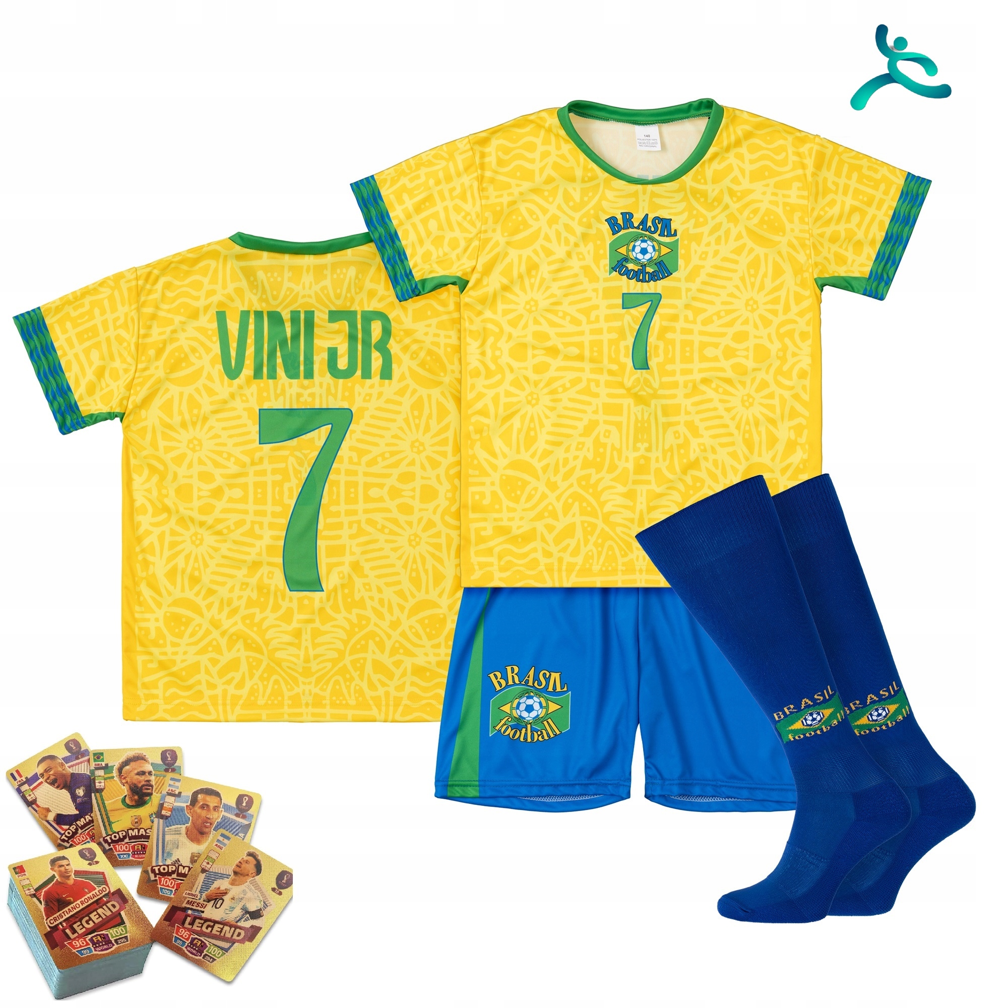 Fotbalové oblečení komplet dárek Vinicius Jr. Brazílie vel 128