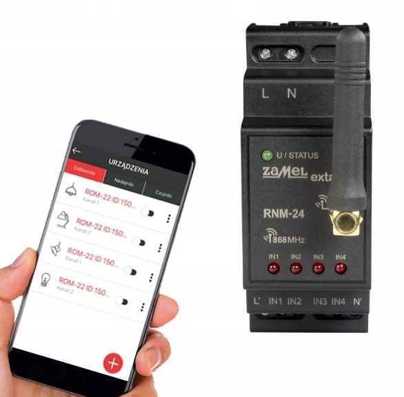 Zamel Modulárny rádiový vysielač 4 kanálový 230V Exta Life RNM-24