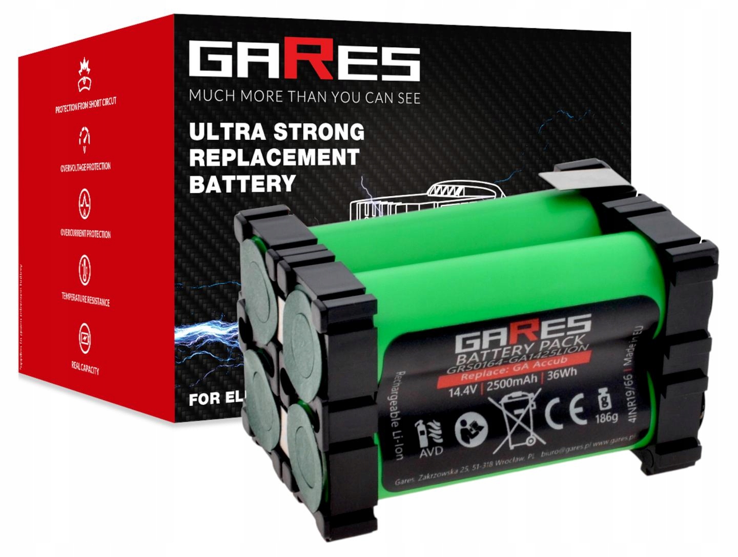 Akumulátor Gares pro Gesipa Accubird 14,4V 2.6Ah
