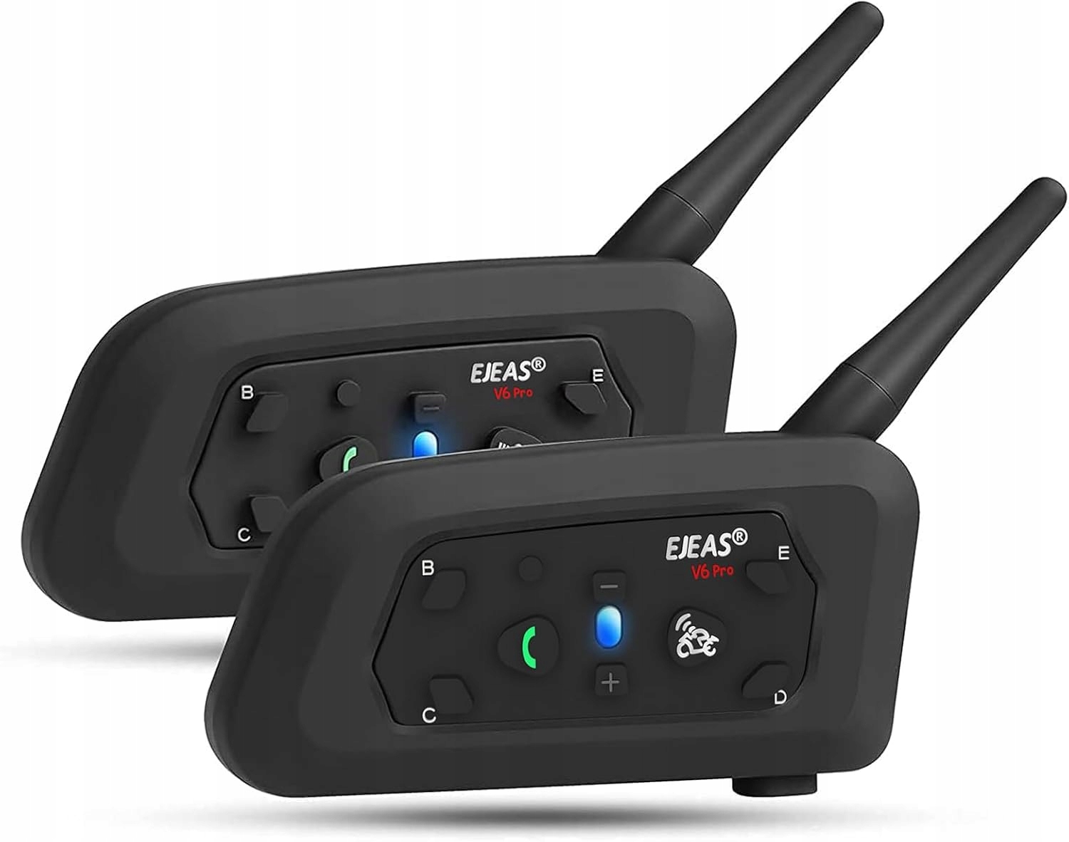 Interkom Motocyklový Elajas V6 Bluetooth Slúchadlá Na Prilbu Vodotesné 2KS