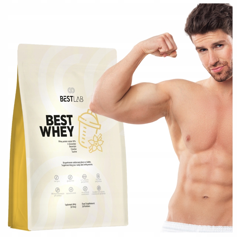 Best Lab BestWhey Protein Bílkoviny Kreatin Glutamin BestLab 900 g